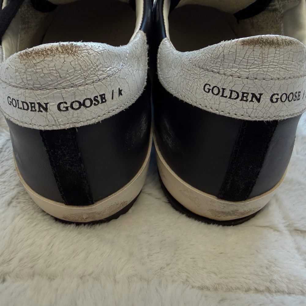 NEW! $530 Golden Goose Super Star Black Gray White Men's Sneakers 44 11 12 - Picture 5 of 13